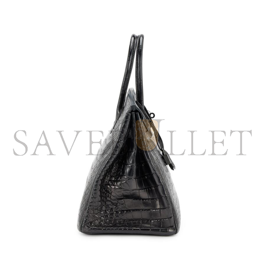 H**mes MASTER BIRKIN 35 SO BLACK MATTE ALLIGATOR (35*25*18cm)